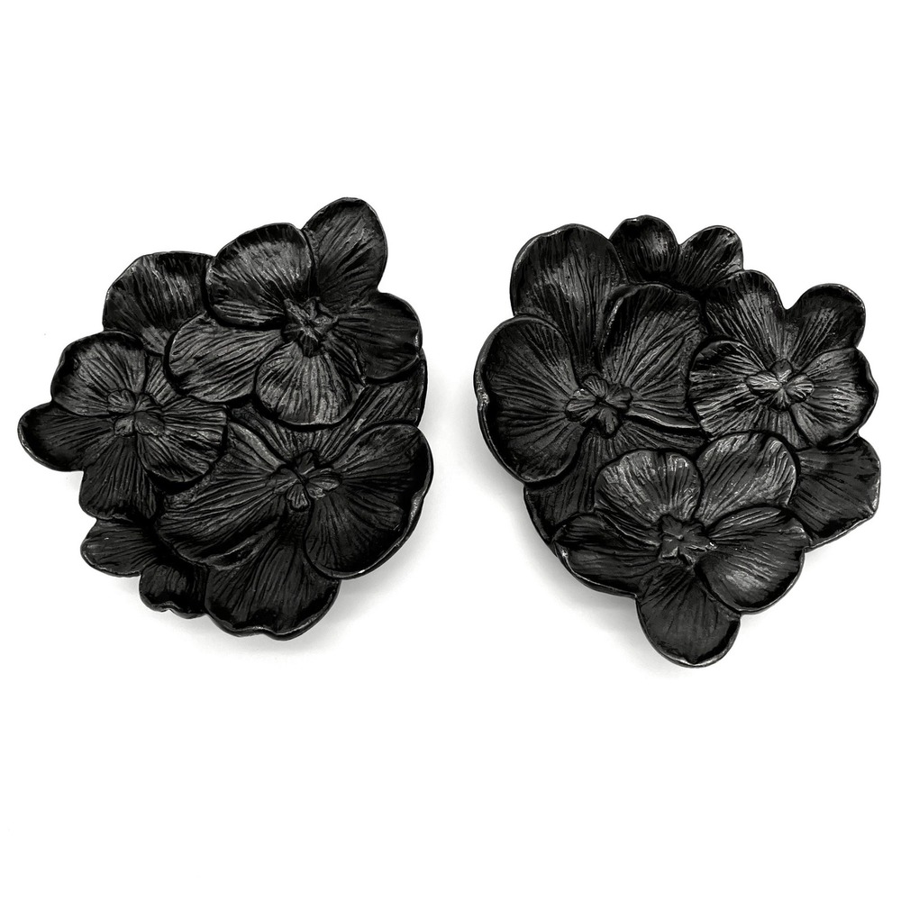 Michael Aram Black Orchid Catch All Tray Trinket Dish Set of 2 Floral 110729
